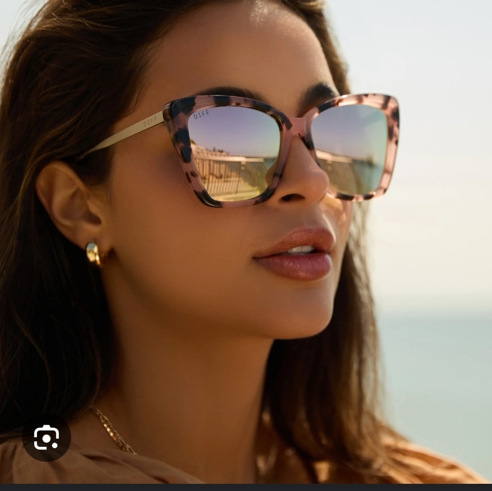 Diff Becky Himalayan Tortoise Mirror Sunglasses